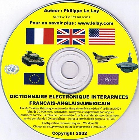 Dictionnaire électronique interarmées français-anglais/américain